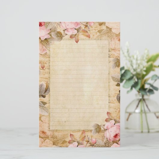  Roos Briefpapier (Staand voorkant)