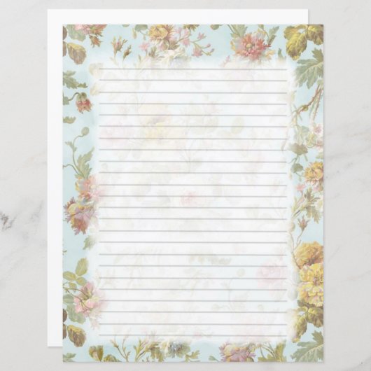  Roos briefpapier met voering (Voorkant / Achterkant)