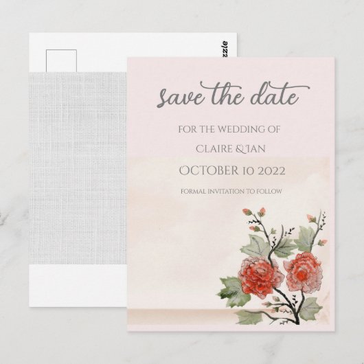  Roos (brij) Briefkaart (Voorkant / Achterkant)