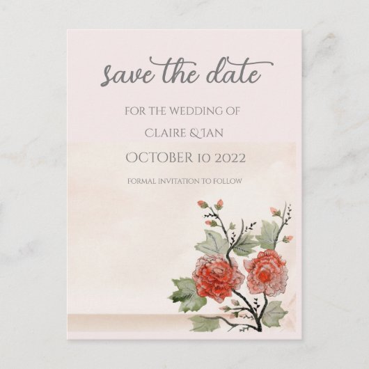  Roos (brij) Briefkaart (Voorkant)