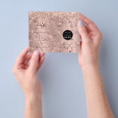 Roos brochure voor glitter Drips Makeup (Hand)