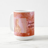 Roos-Bronze Kwan Yin Koffiemok (Voorkant links)