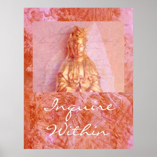 Roos-Bronze Kwan Yin Poster (Voorkant)