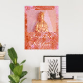 Roos-Bronze Kwan Yin Poster (Thuiskantoor)