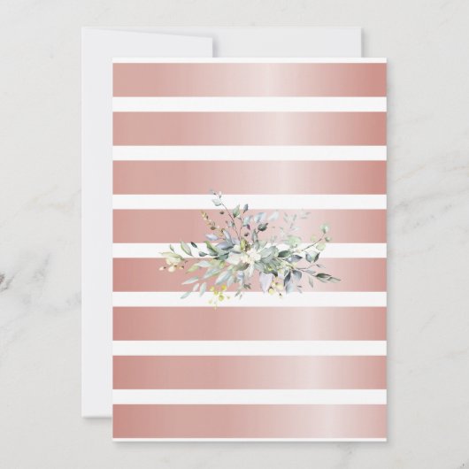 Roos & brouwsels Koppels Bruiloft Eucalyptus groen Kaart (Achterkant)