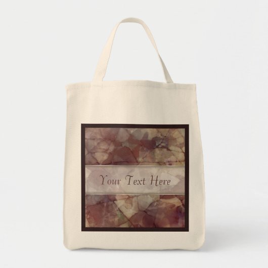 Roos Brown Marble Tote Bag (Voorkant)