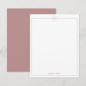 Roos Brown | Minimale persoonlijke banketbakkerij Notitiekaartje (Voorkant / Achterkant)