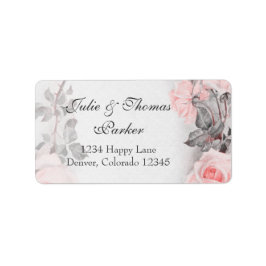  Roos Bruiloft Adresetiketten Etiket