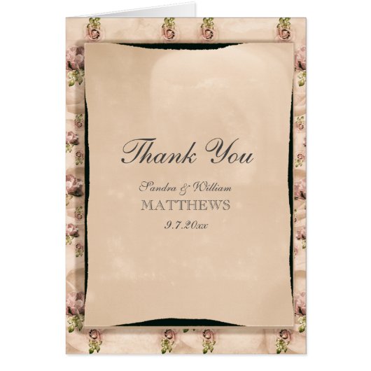  Roos bruiloft Bedankt (Voorkant)