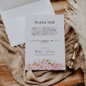 Roos bruiloft Bedankt Napkin Notitie Menu