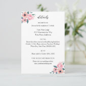 Roos bruiloft behuizing Kaart (Staand voorkant)