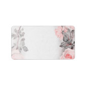  Roos Bruiloft Blank Adresetiketten Etiket (Voorkant)