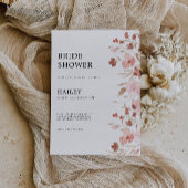 Roos bruiloft bruidsdouche uitnodiging