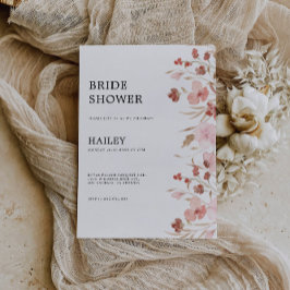 Roos bruiloft bruidsdouche uitnodiging