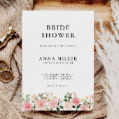 Roos bruiloft bruidsdouche uitnodiging