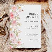 Roos bruiloft bruidsdouche uitnodiging