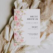 Roos bruiloft bruidsdouche uitnodiging