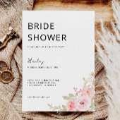 Roos bruiloft bruidsdouche uitnodiging