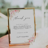 Roos bruiloft dank u Sjabloon ondertekenen, Kaart