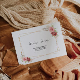 Roos bruiloft envelop adres Sjabloon