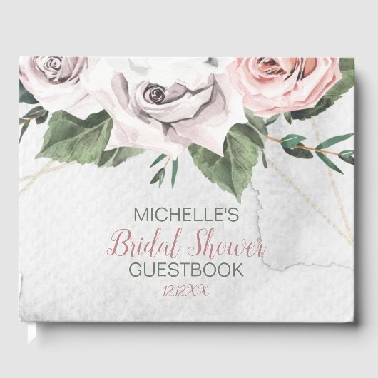 Roos Bruiloft Gastboek Gastenboek (Voorkant)