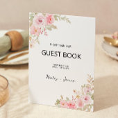Roos bruiloft gastenboek teken Sjabloon Kaart