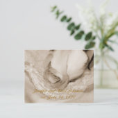 Roos bruiloft gelofte verlenging kaart (Staand voorkant)