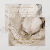 Roos bruiloft gelofte verlenging kaart (Voorkant / Achterkant)