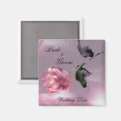 Roos bruiloft gunst magneet (Voorkant / Achterkant)