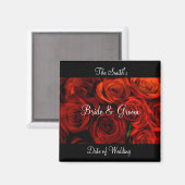 Roos bruiloft gunst magneet sjabloon (Voorkant / Achterkant)
