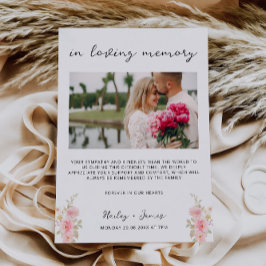 Roos bruiloft in liefdevolle herinnering teken Sja Kaart