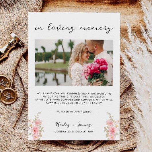 Roos bruiloft in liefdevolle herinnering teken Sja Kaart