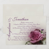  Roos bruiloft Kaart (Voorkant / Achterkant)