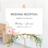 Roos bruiloft receptie welkomstbord poster