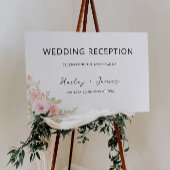 Roos bruiloft receptie welkomstbord poster