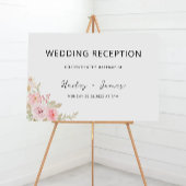 Roos bruiloft receptie welkomstbord poster