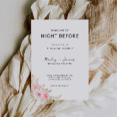 Roos bruiloft repetitie dinerbord nacht, kaart