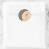 Roos bruiloft Ronde Sticker (Tas)