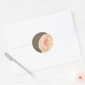 Roos bruiloft Ronde Sticker (Envelop)
