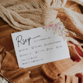 Roos bruiloft RSVP Kaart Sjabloon