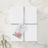 Roos - bruiloft thank you cadeaulabel (Met Touw)