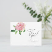 Roos - bruiloft thank you kaart (Staand voorkant)