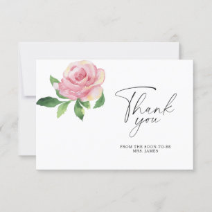 Roos - bruiloft thank you kaart