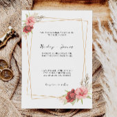Roos bruiloft uitnodiging Sjabloon