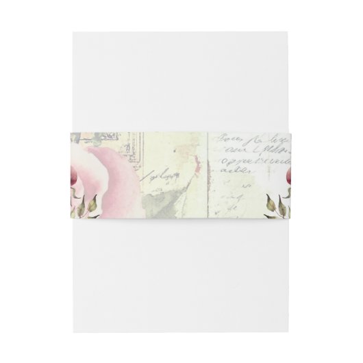  Roos bruiloft Uitnodigingen Wikkel (Achterkant Voorbeeld)