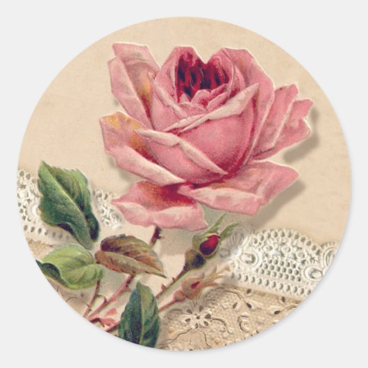  Roos bruiloft Verloving Douche Ronde Sticker (Voorkant)
