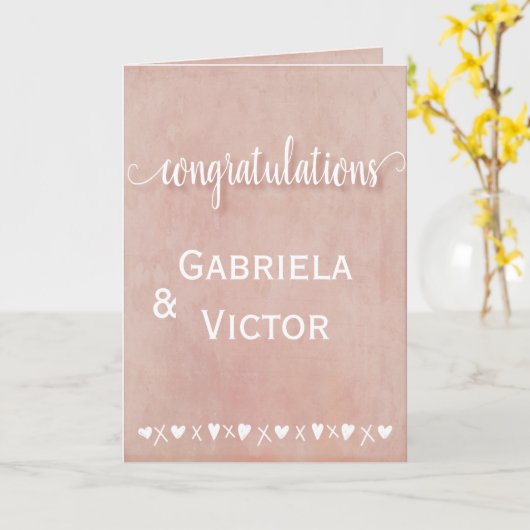 Roos bruiloft Verloving gefeliciteerd Kaart (Gele Bloem)