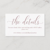 Roos bruiloft website behuizing Kaart (Voorkant)