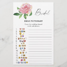 Roos - bruiloftsshower emoji pictionary spel