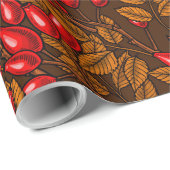 Roos, bruin en rood cadeaupapier (Rol Hoek)